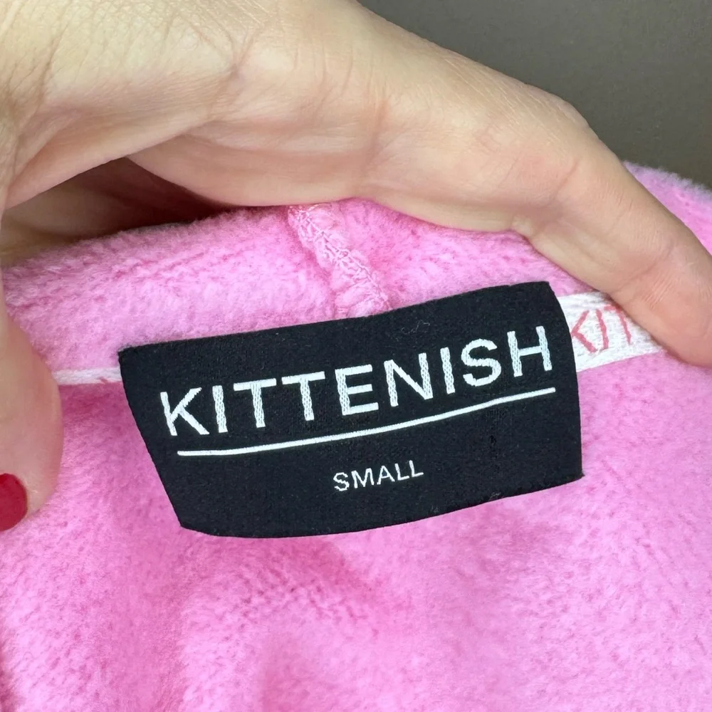Kittenish Pink Lounge Set Cropped Zip Hoodie &‎ Shorts S/M